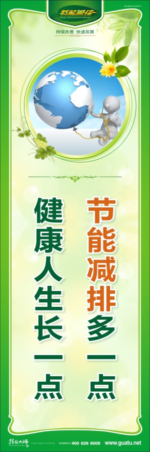 節(jié)能減排多一點(diǎn) 健康人生長一點(diǎn) 節(jié)能減排掛圖