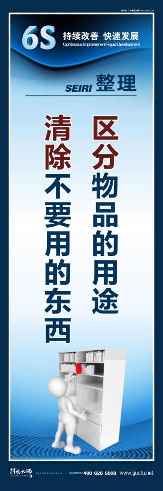 6s標(biāo)語(yǔ) 區(qū)分物品的用途 清除不要用的東西