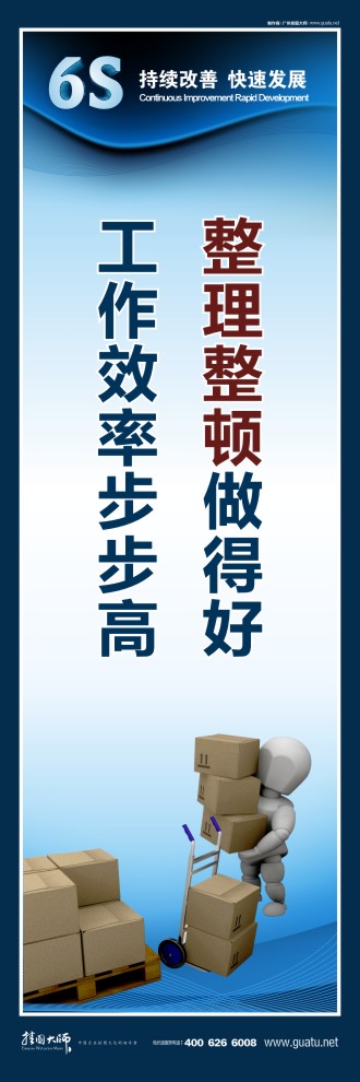 6s 標(biāo)語(yǔ) 整理整頓做得好工作效率步步高