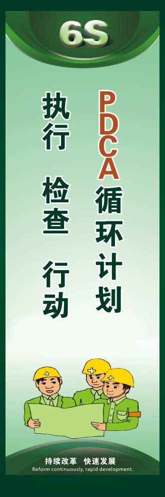 6s宣傳圖片 PDCA循環(huán)計(jì)劃執(zhí)行、檢查、行動 