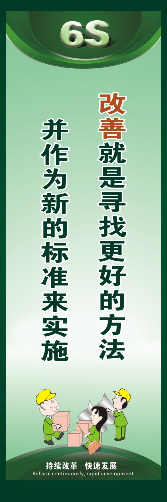 6s生產(chǎn)標(biāo)語 改善就是尋找更好的方法并作為新的標(biāo)準(zhǔn)來實(shí)施 