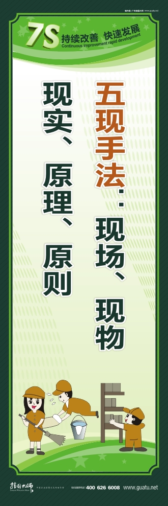 7s管理圖片 五現(xiàn)手法：現(xiàn)場、現(xiàn)物、現(xiàn)實(shí)、原理、原則