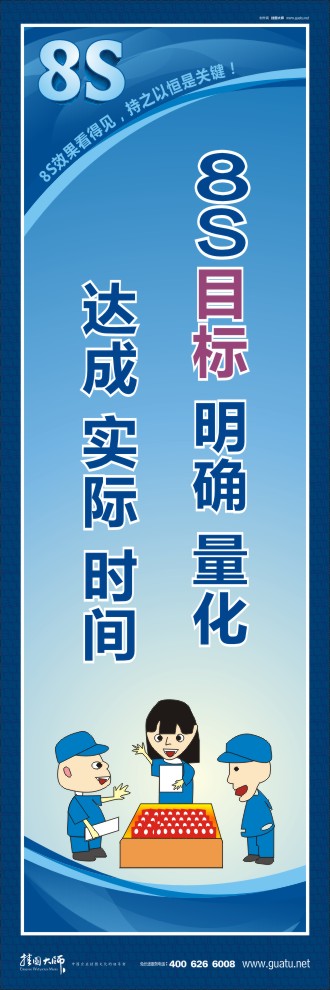 8s標(biāo)語 8S目標(biāo) 明確 量化 達成 實際 時間