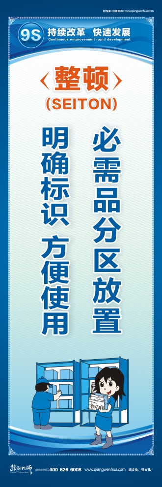 9S整頓必需品分區(qū)放置明確標(biāo)識(shí) 方便使用