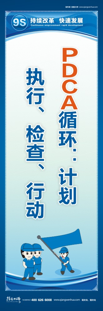 9S宣傳標(biāo)語(yǔ) PDCA循環(huán)：計(jì)劃、執(zhí)行、檢查、行動(dòng)